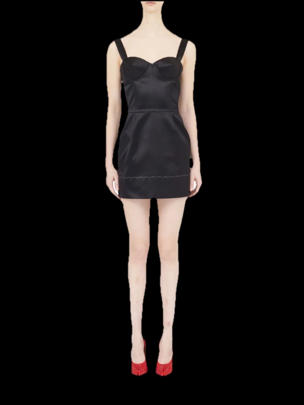 Maison Margiela Work-In-Progress Corset Mini Dress Black IT 42 US 6 NWT